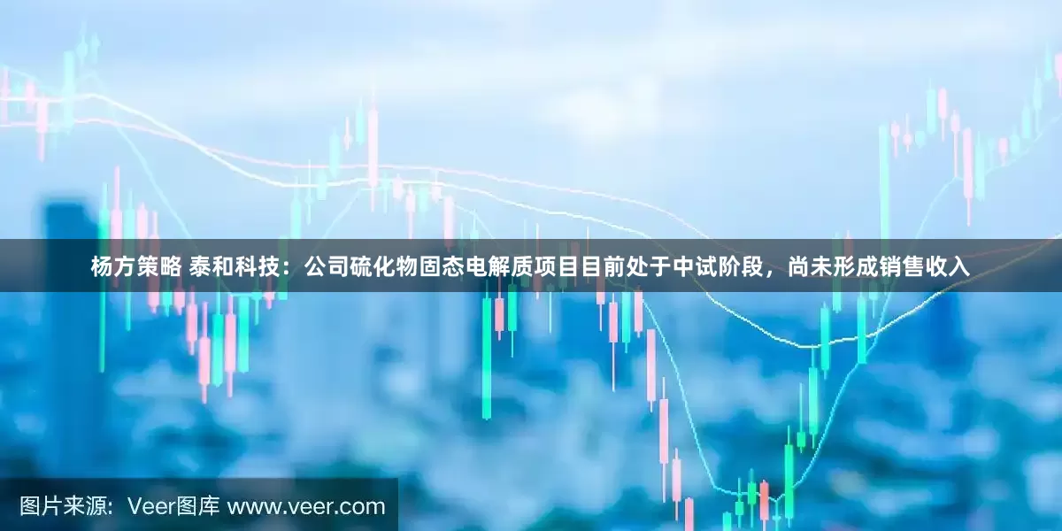杨方策略 泰和科技：公司硫化物固态电解质项目目前处于中试阶段，尚未形成销售收入