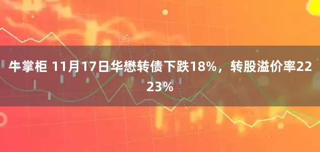 牛掌柜 11月17日华懋转债下跌18%，转股溢价率2223%